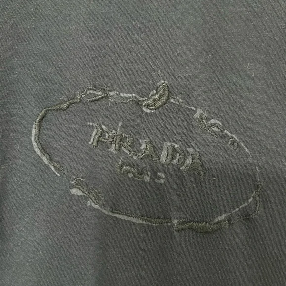 Men’s Prada Button Up Shirt Top Polo Navy Blue - Picture 4 of 5